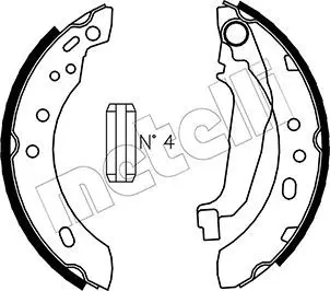 Handler.Part Brake shoe set METELLI 530284 1