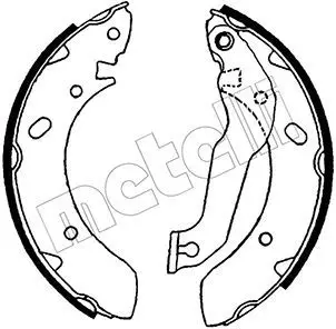 Handler.Part Brake shoe set METELLI 530166 1