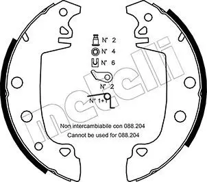 Handler.Part Brake shoe set METELLI 530324K 1