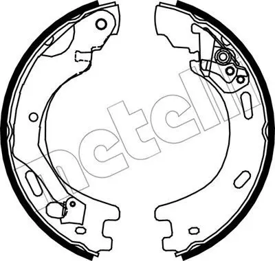 Handler.Part Brake shoe set, parking brake METELLI 530376 1