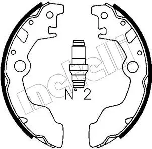 Handler.Part Brake shoe set METELLI 530382 1