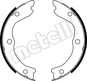 Handler.Part Brake shoe set, parking brake METELLI 530293 1