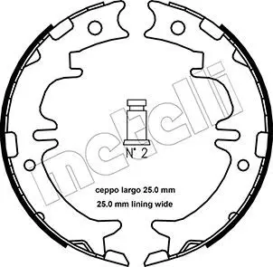 Handler.Part Brake shoe set, parking brake METELLI 530439 1