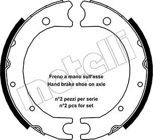 Handler.Part Brake shoe set, parking brake METELLI 530440 1