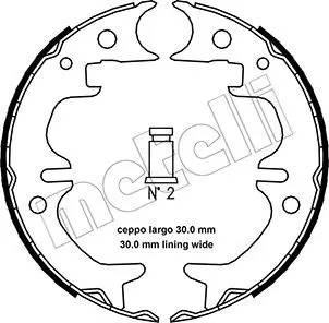 Handler.Part Brake shoe set, parking brake METELLI 530444 1