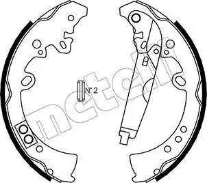 Handler.Part Brake shoe set METELLI 530445 1