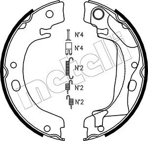 Handler.Part Brake shoe set, parking brake METELLI 530446K 1