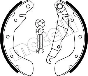 Handler.Part Brake shoe set METELLI 530309 1