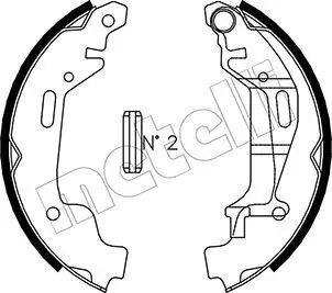 Handler.Part Brake shoe set METELLI 530314 1