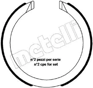 Handler.Part Brake shoe set, parking brake METELLI 530483 1