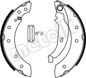 Handler.Part Brake shoe set METELLI 530350 1