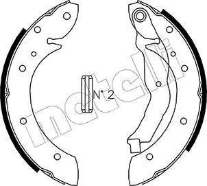 Handler.Part Brake shoe set METELLI 530351 1