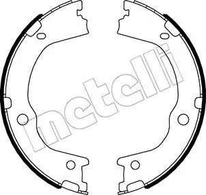 Handler.Part Brake shoe set, parking brake METELLI 530498 1