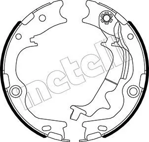 Handler.Part Brake shoe set, parking brake METELLI 530502 1