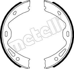 Handler.Part Brake shoe set, parking brake METELLI 530512 1