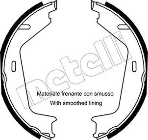 Handler.Part Brake shoe set, parking brake METELLI 530530 1