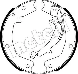 Handler.Part Brake shoe set, parking brake METELLI 530585 1