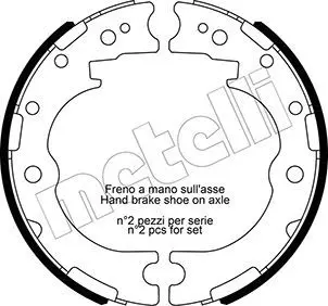 Handler.Part Brake shoe set, parking brake METELLI 530637 1