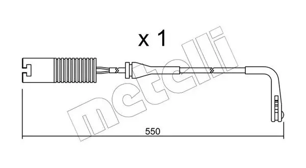 Handler.Part Warning contact, brake pad wear METELLI SU092 1