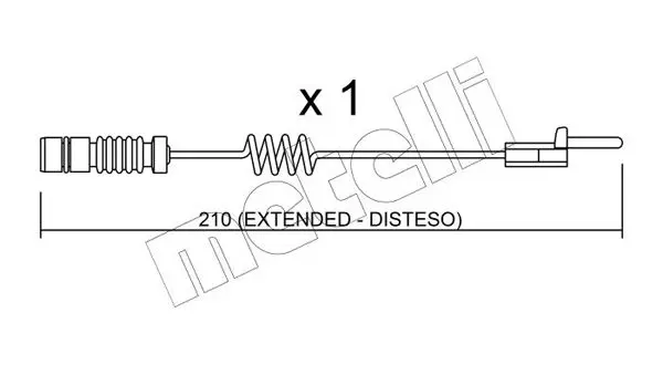 Handler.Part Warning contact, brake pad wear METELLI SU099 1