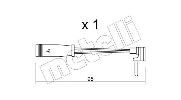 Handler.Part Warning contact, brake pad wear METELLI SU129 1