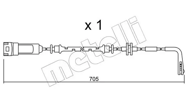 Handler.Part Warning contact, brake pad wear METELLI SU146 1