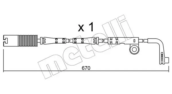 Handler.Part Warning contact, brake pad wear METELLI SU150 1