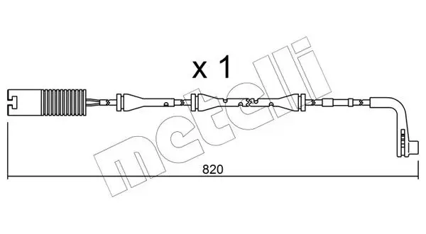 Handler.Part Warning contact, brake pad wear METELLI SU151 1