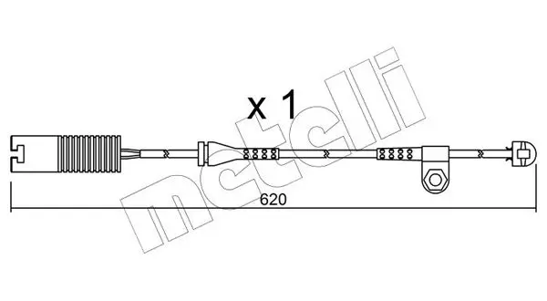 Handler.Part Warning contact, brake pad wear METELLI SU154 1