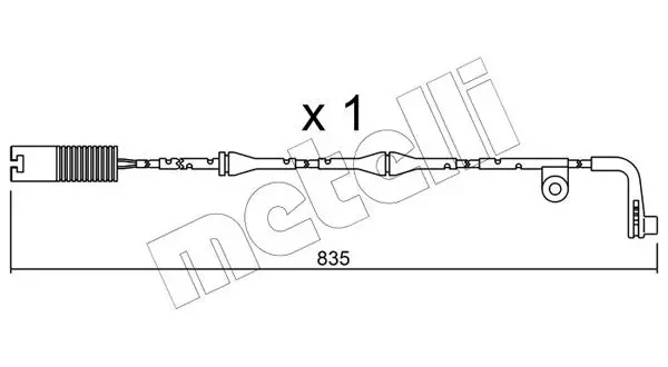 Handler.Part Warning contact, brake pad wear METELLI SU158 1