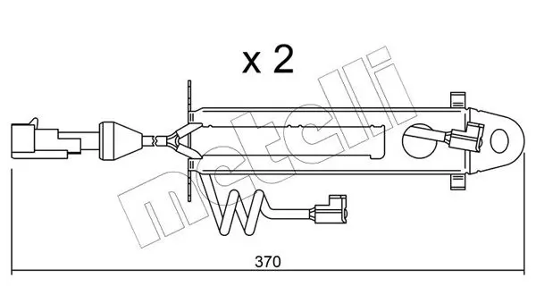 Handler.Part Warning contact, brake pad wear METELLI SU168K 1