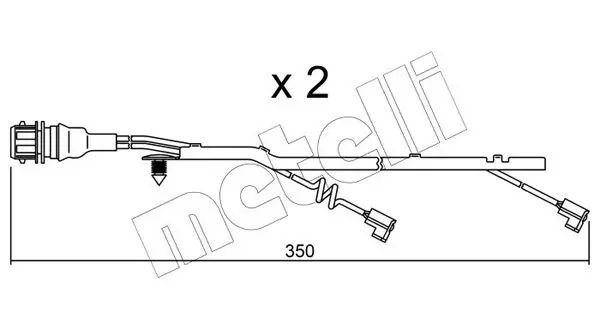 Handler.Part Warning contact, brake pad wear METELLI SU182K 1