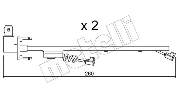 Handler.Part Warning contact, brake pad wear METELLI SU184K 1