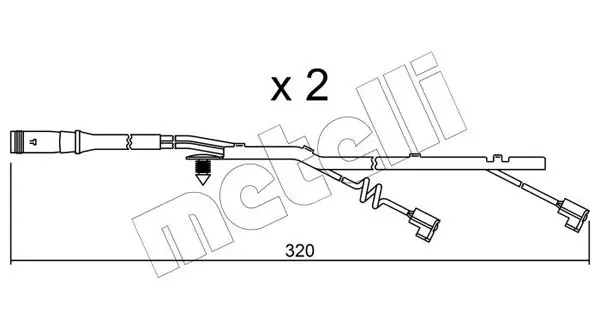 Handler.Part Warning contact, brake pad wear METELLI SU185K 1