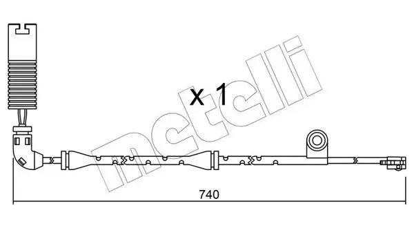 Handler.Part Warning contact, brake pad wear METELLI SU195 1