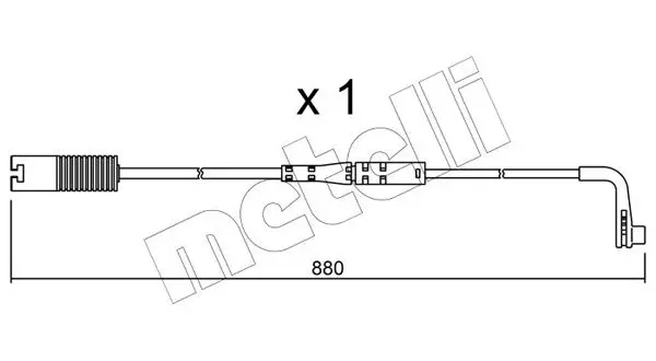 Handler.Part Warning contact, brake pad wear METELLI SU207 1