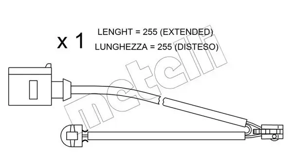 Handler.Part Warning contact, brake pad wear METELLI SU218 1