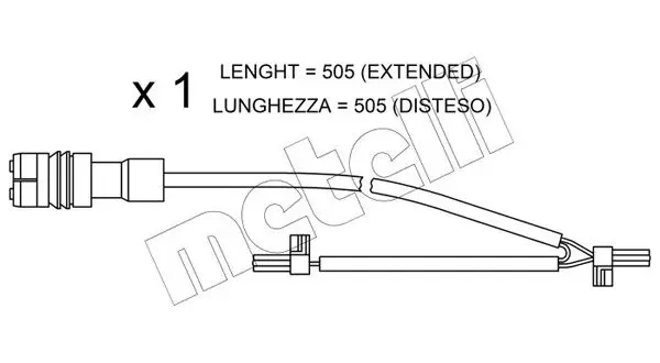 Handler.Part Warning contact, brake pad wear METELLI SU219 1