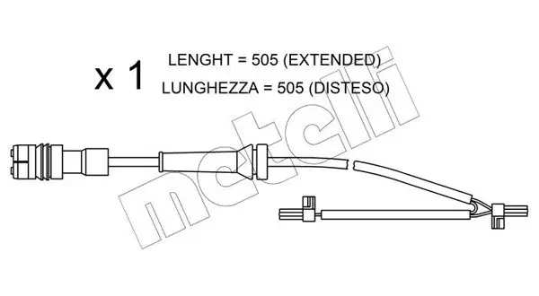 Handler.Part Warning contact, brake pad wear METELLI SU265 1