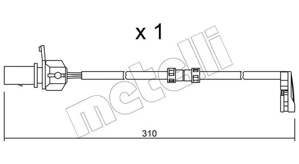 Handler.Part Warning contact, brake pad wear METELLI SU290 1