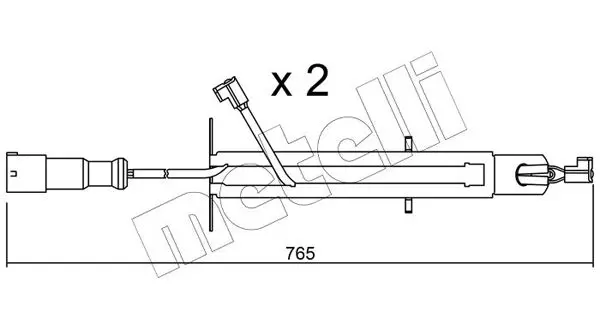 Handler.Part Warning contact, brake pad wear METELLI SU293K 1