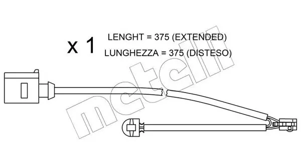 Handler.Part Warning contact, brake pad wear METELLI SU294 1