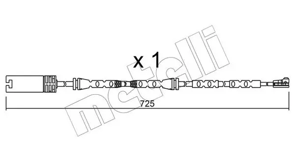 Handler.Part Warning contact, brake pad wear METELLI SU302 1