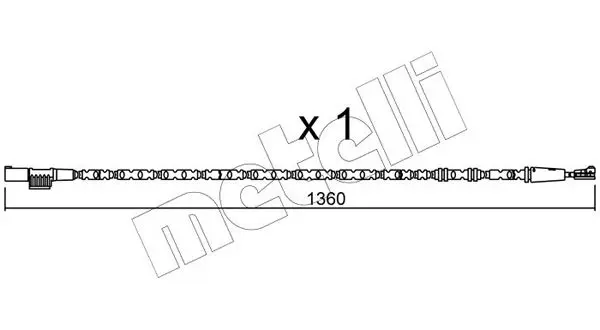 Handler.Part Warning contact, brake pad wear METELLI SU308 1