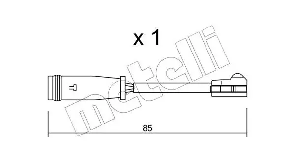 Handler.Part Warning contact, brake pad wear METELLI SU314 1