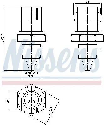 Handler.Part Temperature Sensor NISSENS 207012 6