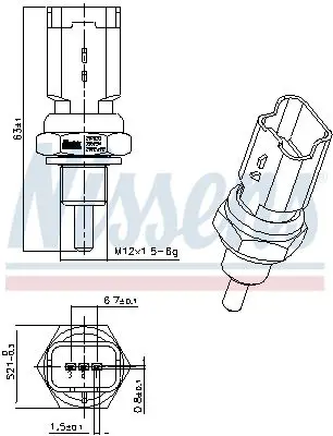 Handler.Part Temperature Sensor NISSENS 207033 6