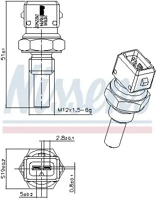 Handler.Part Temperature Sensor NISSENS 207041 6