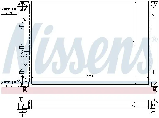 Handler.Part Radiator, engine cooling NISSENS 60052 5