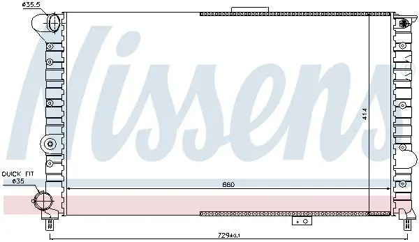 Handler.Part Radiator, engine cooling NISSENS 60054 5